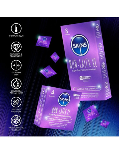 SKINS - LATEX-FREE CONDOMS XL PACK OF 4