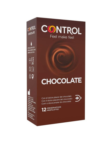 CONTROL - ADAPTA ŠOKOLADINIAI PREZERVATYVAI, 12 VIENETŲ