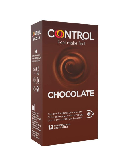 CONTROL - ADAPTA ŠOKOLADINIAI PREZERVATYVAI, 12 VIENETŲ