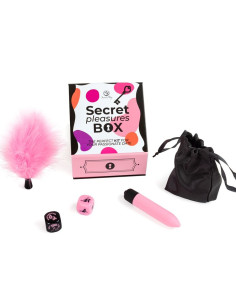 SECRET PLAY - PLEASURES BOX FOR COUPLES: DICE VIBRATING BULLET FEATHER PEN 2