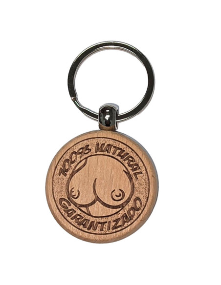 DIABLO PICANTE - WOODEN BREAST-SHAPED KEYCHAIN