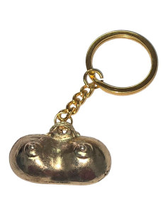 DIABLO PICANTE - GOLD METAL KEYCHAIN ​​WITH BREASTS