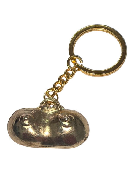 DIABLO PICANTE - GOLD METAL KEYCHAIN ​​WITH BREASTS