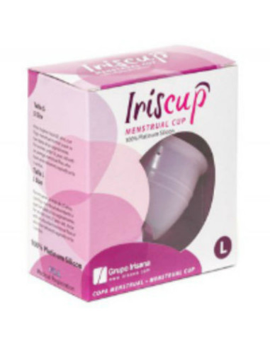 IRISCUP - didelis rožinis mėnesio puodelis be sterilizatoriaus
