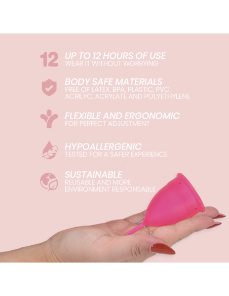 INTIMICHIC - MENSTRUACINĖ TAURELĖ IŠ MEDICININĖS GRŪDĖS SILIKONINĖS - L DYDIS