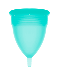 STERCUP - FDA patvirtinta silikoninė menstruacinė taurelė su akvamarino spalva - L dydis