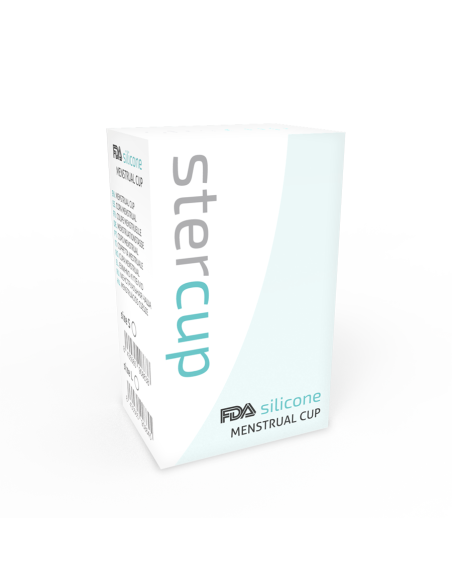 STERCUP - FDA patvirtinta silikoninė menstruacinė taurelė su akvamarino spalva - L dydis
