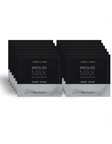 MIXGLISS - MAX analinio plėtiklio lubrikanto pakuotė, 12 vienetų, 4 ml