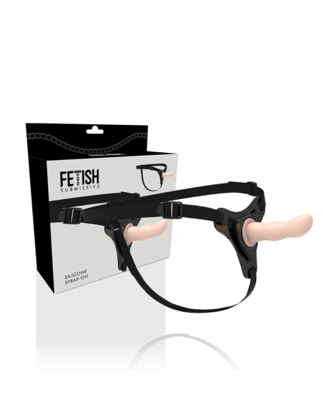 FETISH SUBMISSIVE HARNESS - FLESH SILICONE G-SPOT 12.5 CM
