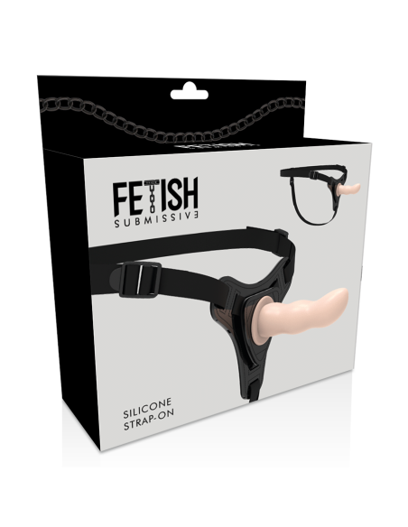 FETISH SUBMISSIVE HARNESS - FLESH SILICONE G-SPOT 12.5 CM