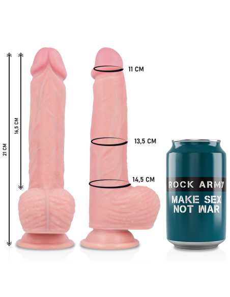 ROCKARMY - SKYSTO SILIKONINIO PREMIUM SPITFIRE DIRŽAI REALISTINIAI 21 CM -O- 4,62 CM