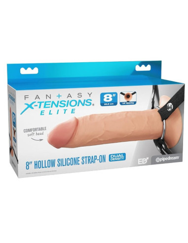 FANTASY X-TENSIONS ELITE - 20.3 CM HOLLOW SILICONE STRAP-ON
