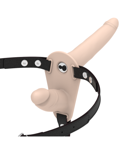 FETISH SUBMISSIVE HARNESS - DVIGUBO ĮSKVERBIMO VIBRATORIUS „FLESH UP“