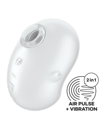 SATISFYER – „CUTIE GHOST“ VIBRATORIUS ŽENKLAS, BALTASIS