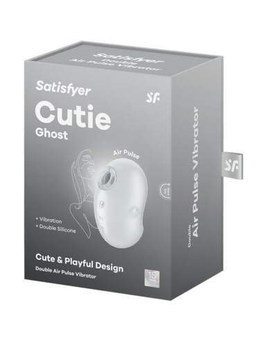SATISFYER – „CUTIE GHOST“ VIBRATORIUS ŽENKLAS, BALTASIS