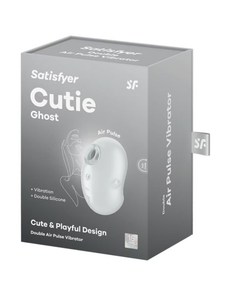 SATISFYER – „CUTIE GHOST“ VIBRATORIUS ŽENKLAS, BALTASIS