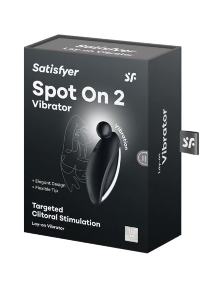 SATISFYER – „SPOT ON 2“ JUODAS VIBRATORIUS ŽIEDAS