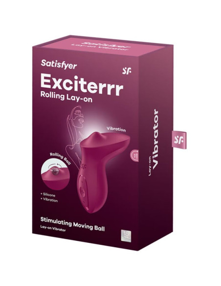 SATISFYER - EXCITERRR LAY-ON CLITORIS BERRY VIBRATOR