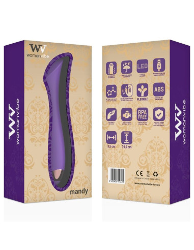 WOMANVIBE - MANDY K POINT ĮKRAUNAMAS SILIKONINIS VIBRATORIUS