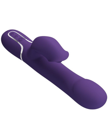 PRETTY LOVE - ZALIN RABBIT VIBRATORIUS PERLAI 4 IN 1 VIOLETINIS