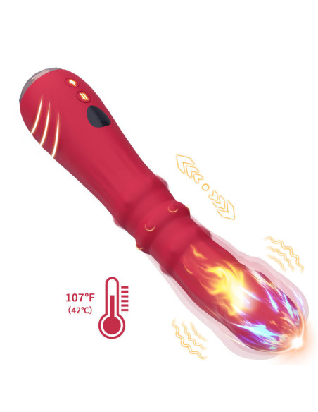 ARMONY - TERMO REGULIUOJAMAS POINT A STIMULIACINIS VIBRUOJAMAS DILDO RAUDONAS