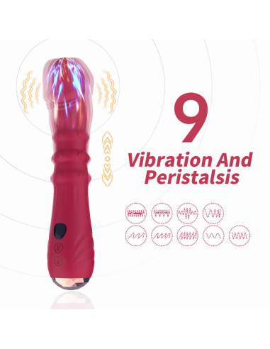 ARMONY - THERMO-ADJUSTABLE POINT A STIMULATOR VIBRATOR DILDO RED
