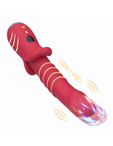 ARMONY - POINT A stimuliuojantis vibratorius-dildo, raudonas