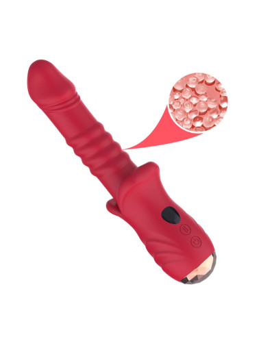 ARMONY - POINT A stimuliuojantis vibratorius-dildo, raudonas
