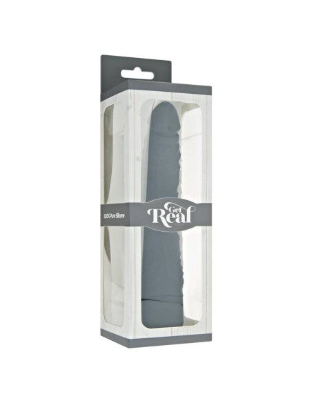 GET REAL - KLASIKINIS PLONAINIS VIBRATORIUS JUODAS