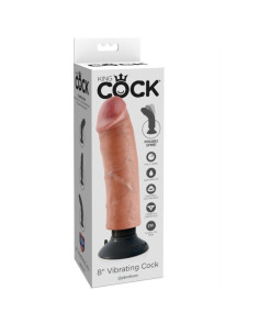 KING COCK - 20.32 CM VIBRATING COCK FLESH