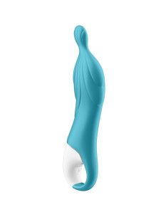 SATISFYER - NUOSTABUS 2 TAŠKŲ VIBRATORIUS TURKISO SPALVOS 2