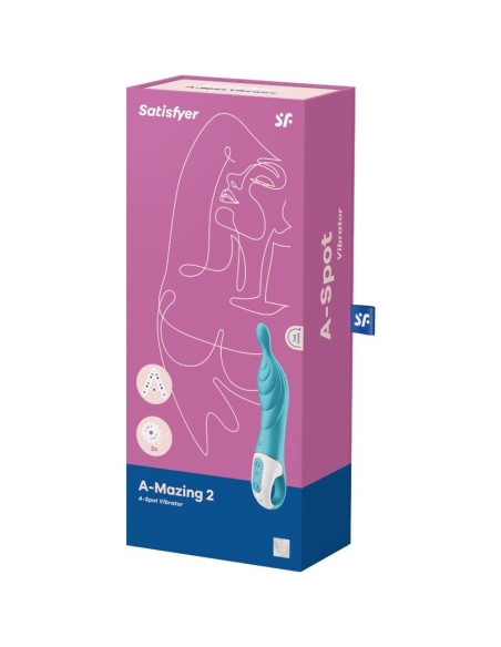 SATISFYER - NUOSTABUS 2 TAŠKŲ VIBRATORIUS TURKISO SPALVOS