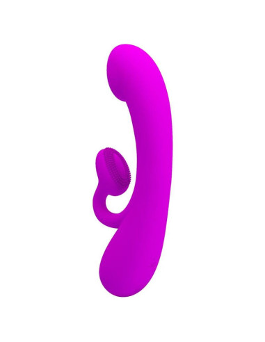 PRETTY LOVE - NUOŠIRDUS SILIKONINIS KLITORINIS VIBRATORIUS IR ČIULPTUVAS VIOLETINIS