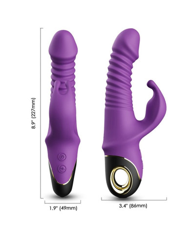 ARMONY - ZING DILDO VIBRATORIUS TRIUŠIO FORMOS VIOLETINIS