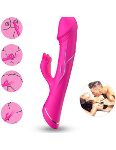 ARMONY - DILDO VIBRUOJAMAS TRIUŠIO SILIKONIO FUKSIJOS SPALVOS 2
