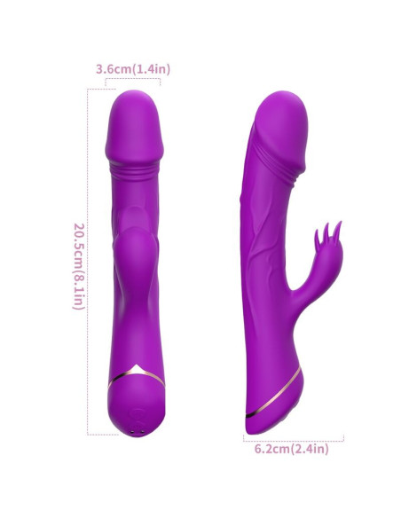 ARMONY - DILDO VIBRUOJAMAS TRIUŠIO SILIKONINIS VIOLETINIS