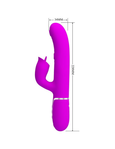 PRETTY LOVE - RABBIT VIBRATOR WITH LICKING FUCHSIA