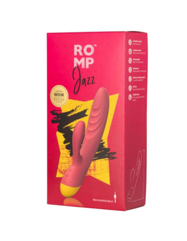 ROMP - JAZZ RECHARGEABLE RABBIT VIBRATOR RED