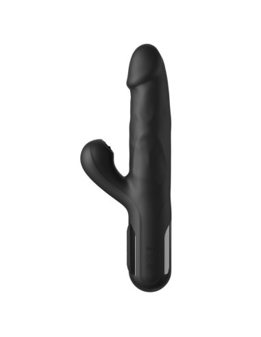 FETISH FANTASY SERIES - SONIX SILICONE THRUSTER RABBIT VIBRATOR BLACK