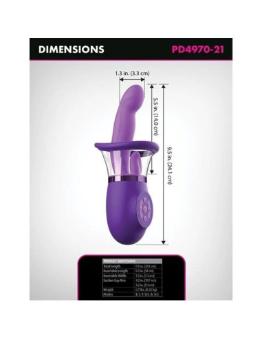 FANTASY FOR HER - ULTIMATE PLEASURE PRO PLUS RABBIT VIBRATOR PURPLE 20.3 CM