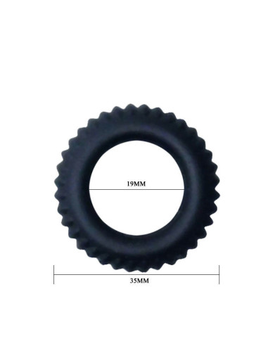 BAILE - TITAN varpos žiedas, juodas, 1,9 cm