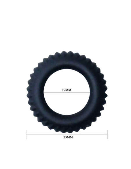 BAILE - TITAN varpos žiedas, juodas, 1,9 cm