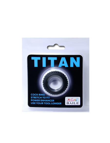 BAILE - TITAN varpos žiedas, juodas, 1,9 cm