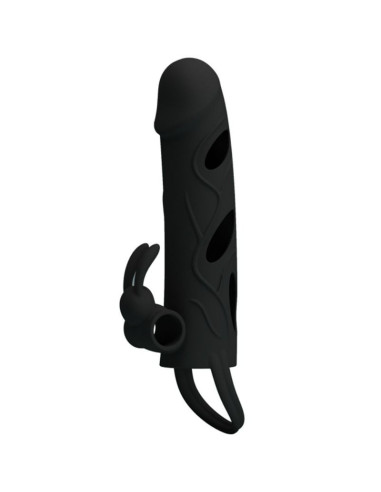 PRETTY LOVE – silikoninis užvalkalas su vibracija 14 cm 1.0