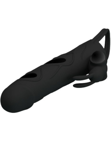 PRETTY LOVE – silikoninis užvalkalas su vibracija 14 cm 1.0