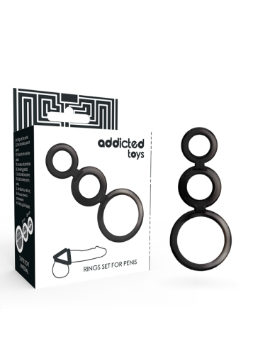 ADDICTED TOYS - RINGS SET FOR PENIS - SMOKED