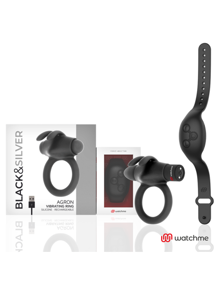 BLACKandSILVER - AGRON REMOTE CONTROL COCKRING WATCHME