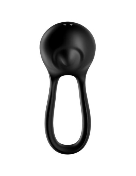 SATISFYER - MAJESTIC DUO ŽIEDINIS VIBRATORIUS JUODAS