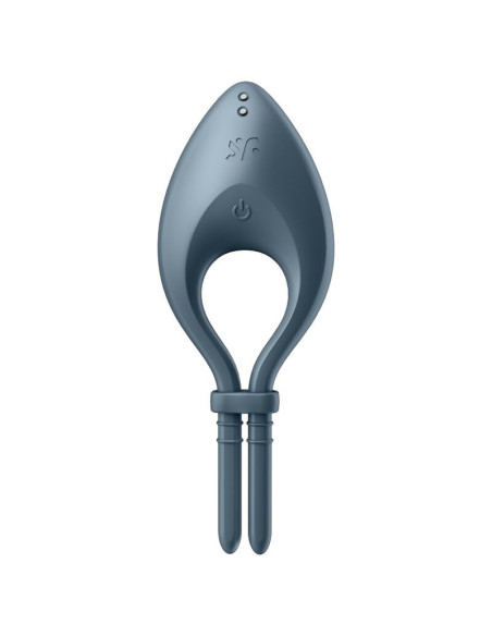 SATISFYER - BULLSEYE RING VIBRATOR APP GREY