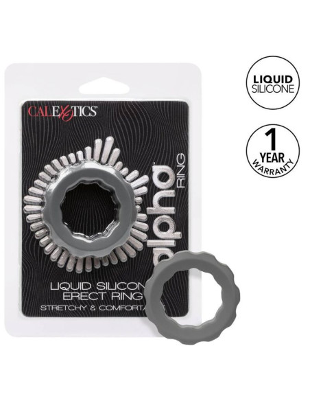 CALEXOTICS - ALPHA ERECT ŽIEDAS PILKAS